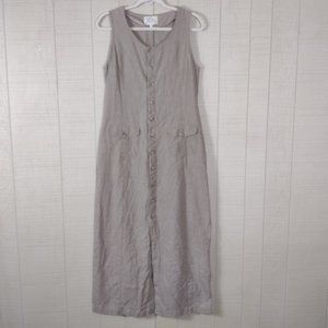 Jackpot by Carli Gry Sleeveless Linen Button Front Dress Danish Design